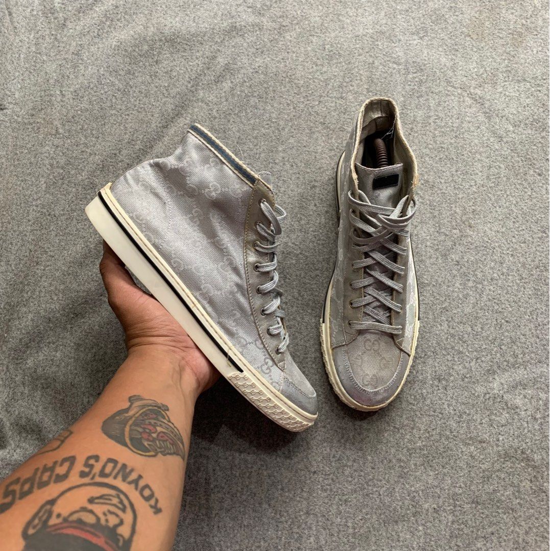 Gucci Monogram Sneakers Size 7.5 mens to 8 mens Men s Fashion Footwear Sneakers on Carousell