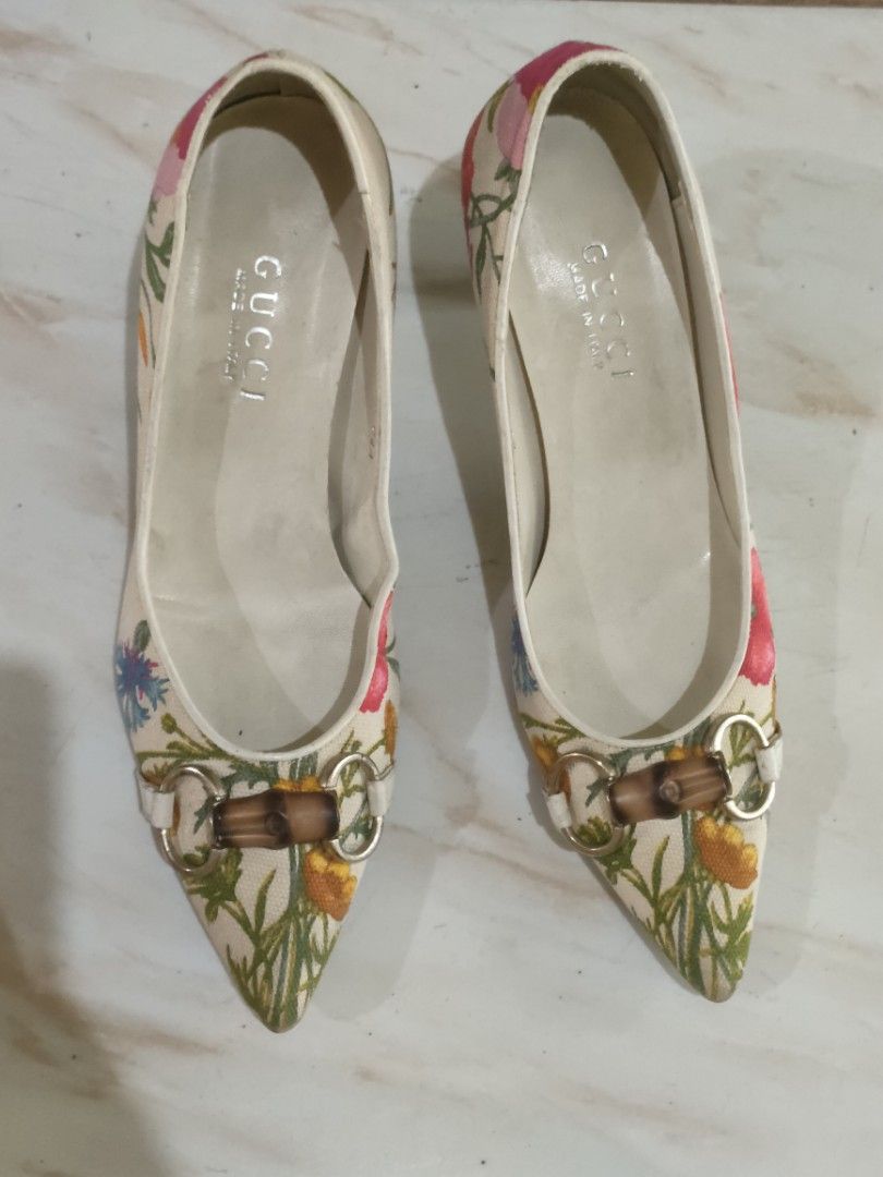 Gucci floral pumps on sale