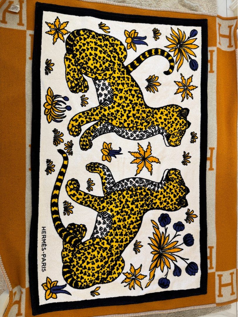 Hermes leopard towel clearance