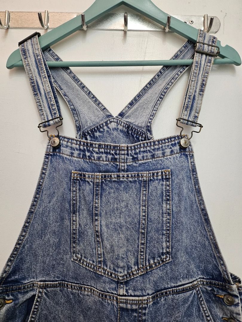 H M Divided Overalls Denim Jumper Shorts Women s Fashion Bottoms Shorts on Carousell