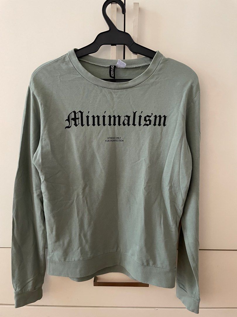 H M Green Graphic Hoodie DIVIDED Women s Women s Fashion Tops Longsleeves on Carousell