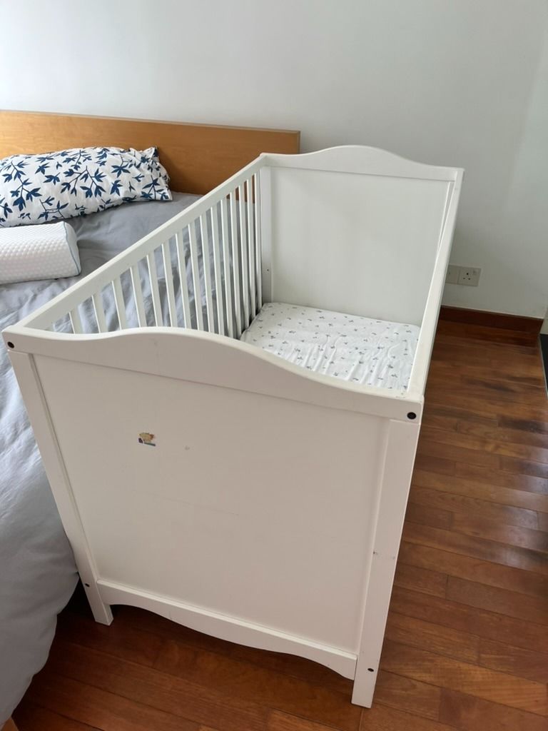Ikea baby bed with mattress
