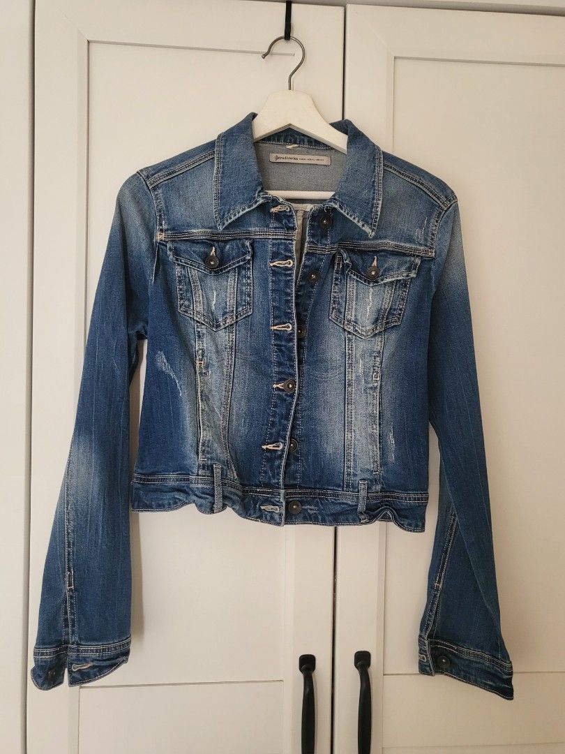 Jaket jeans stradivarius on sale