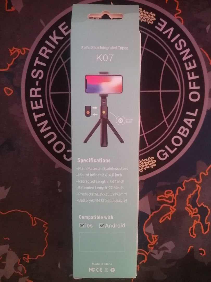 K07 Selfie Stick Integrated Tripod (Category: Mounts & Holders) located in Marikina City. Submitted by mrklstrr (Listing ID 1315566055, Image 2). Description: K07 Selfie Stick Integrated Tripod Brand New, di pa nabubuksan 300php Last Price na po! Meet up: *Four Neo BGC *Ayala Mall Feliz *Robinsons Metro East.