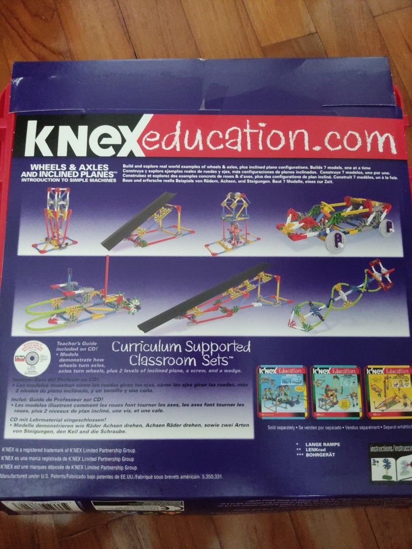 Knex educational wheels axles and included planes