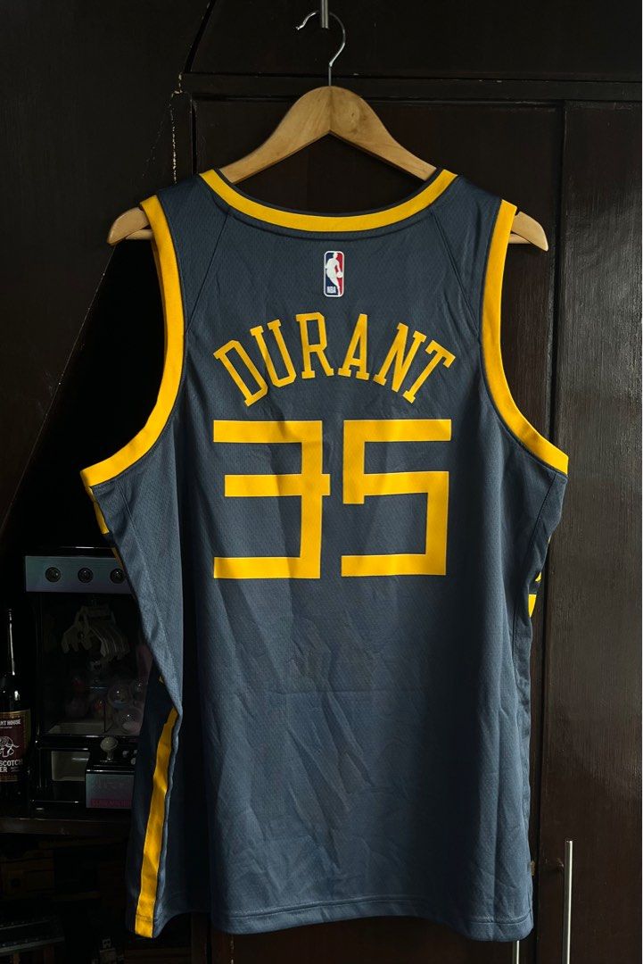 Nike NBA Kevin Durant No. 35 Golden State Warriors City Edition Bay CNY Swingman Jersey Men s Fashion Activewear on Carousell