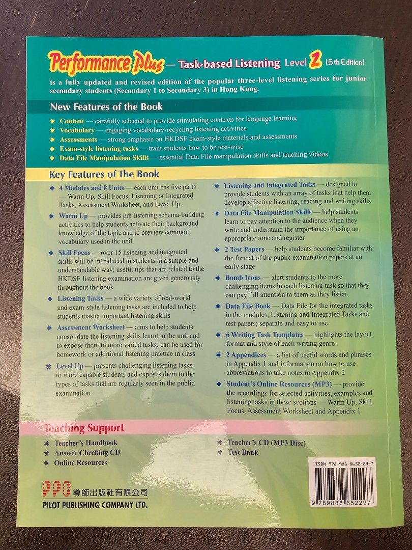 Performance Plus 2 Task-based Litensing （分類：教科書）位於 Hong Kong。 由 snoopy819 提交（商品編號 1315527015，圖片 2）。簡介： 。