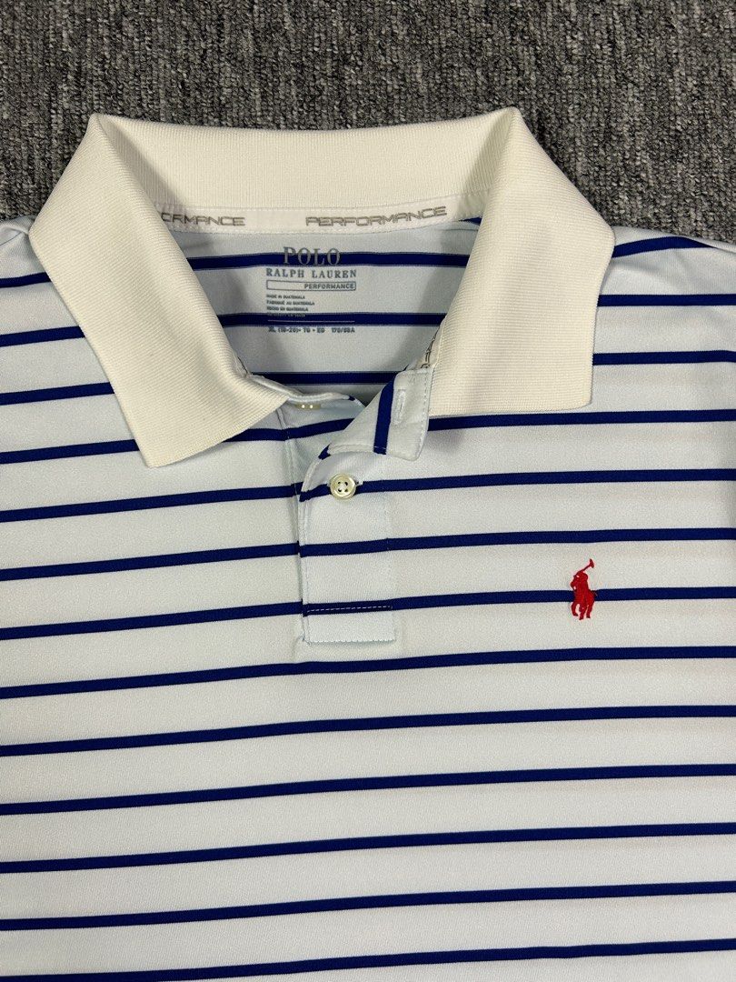Polo Ralph Lauren Peformance Dri Fit Stripes Polo Shirt Men s Fashion Tops Sets Tshirts Polo Shirts on Carousell