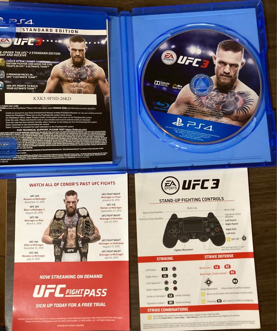 PS4 UFC3 (Category: PlayStation) located in Rizal. Submitted by salefreak (Listing ID 1252379098, Image 2). Description: Decluttering.