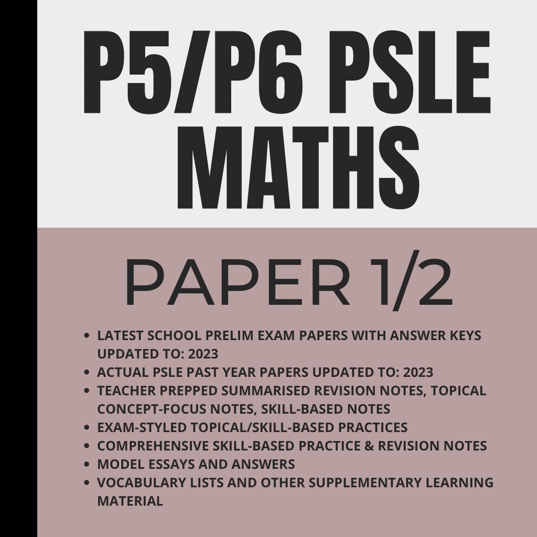 PSLE MATH EXAM PACKAGE|PSLE MATH 0008 UPPER BLOCK P5 MATH P6 MATH ...