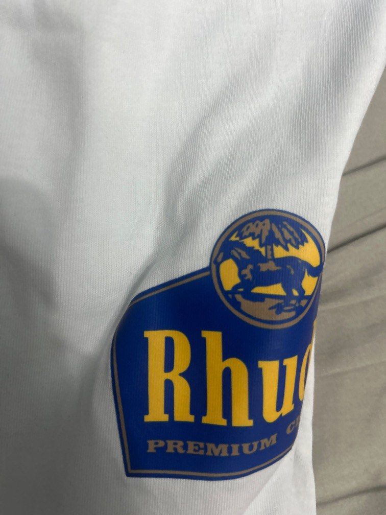 Rhude T Shirt (Category: Tshirts & Polo Shirts ) located in Bacoor. Submitted by daniel2128 (Listing ID 1315682946, Image 3). Description: Brand Rhude Size Large- Medium No stains or dirt Brand new .