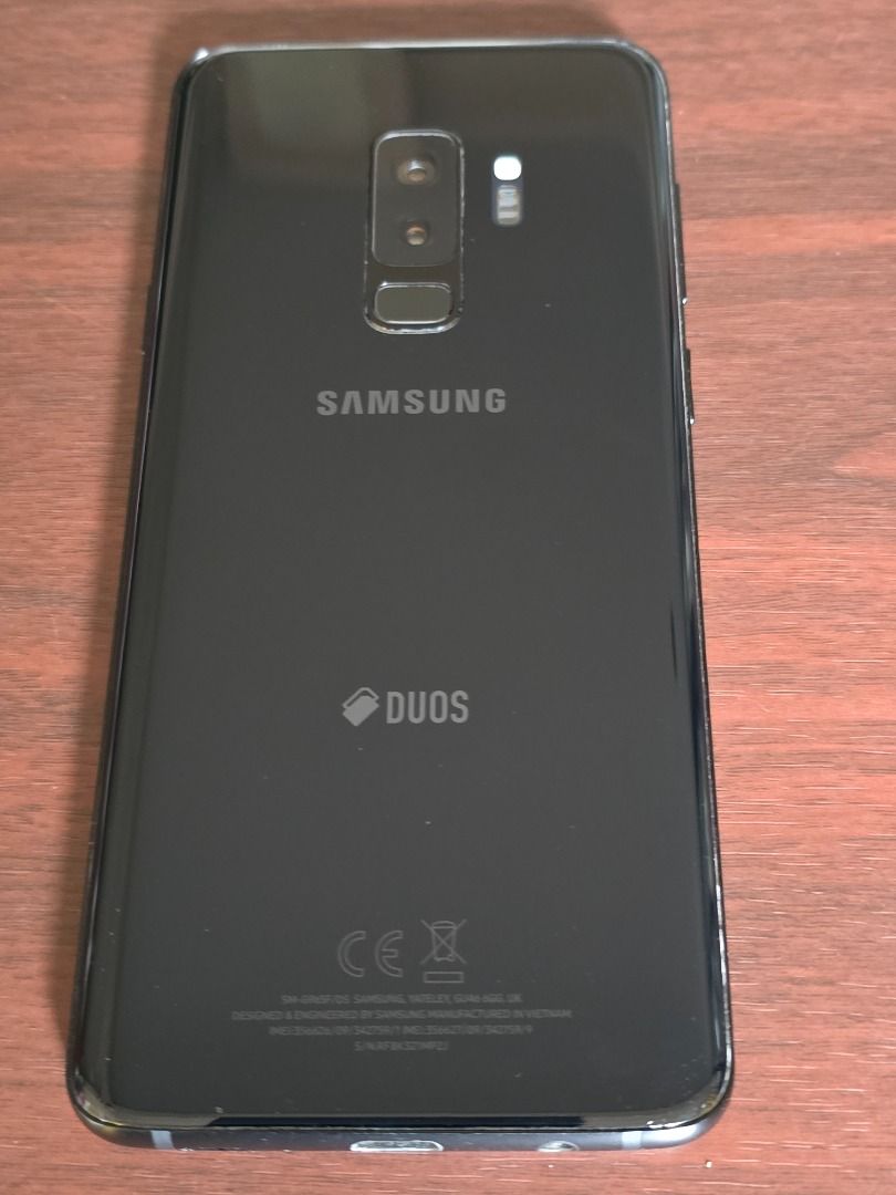 Samsung s9 plus (Category: Samsung) located in Makati City. Submitted by michaelbryant (Listing ID 1315527109, Image 2). Description: Samsung s9 plus 64gb Comes with the original box, USB connector, original charger (no cable) Condition 9/10 (see photos) RFS: Upgrade.