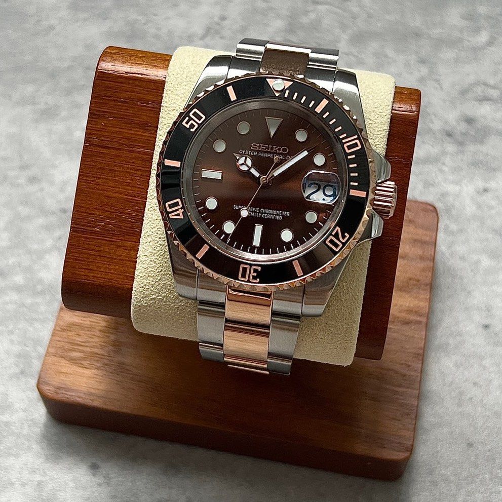 Seiko Two Tone Rose Gold Yacht Master Mod Custom Build