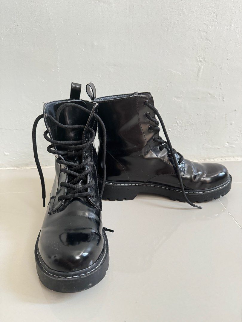 boots h&m original, Fesyen Wanita, Sepatu di Carousell