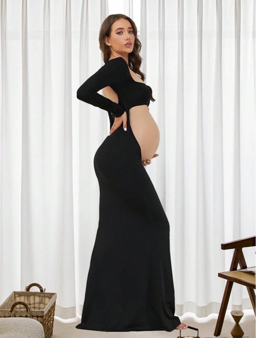 shein black maternity dress SER.O.YA Women's Shuri Mini Dress - Black main image 0