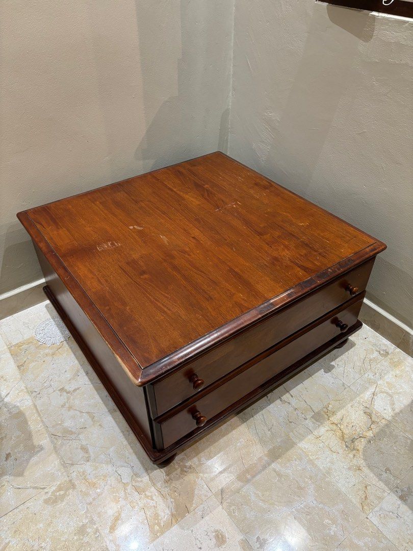 Solid Teak-wood Coffee Table (Vintage), Furniture & Home Living ...