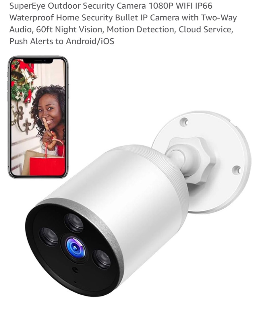 Security Alert Eye Camera SuperEye Outdoor Security Camera 1080P WIFI IP66 Waterproof Home ...