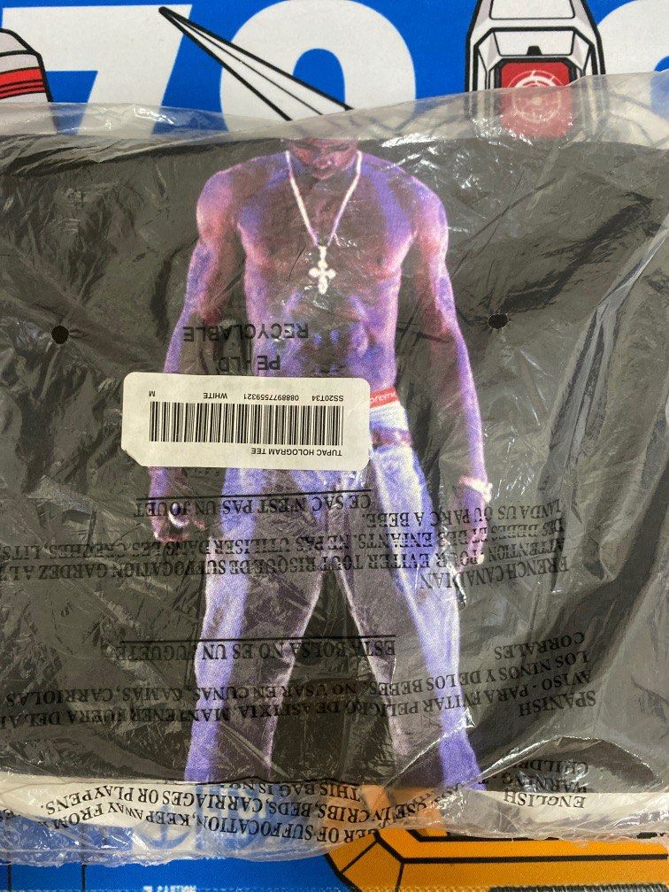 Supreme Tupac Hologram Tee White Medium Carousell