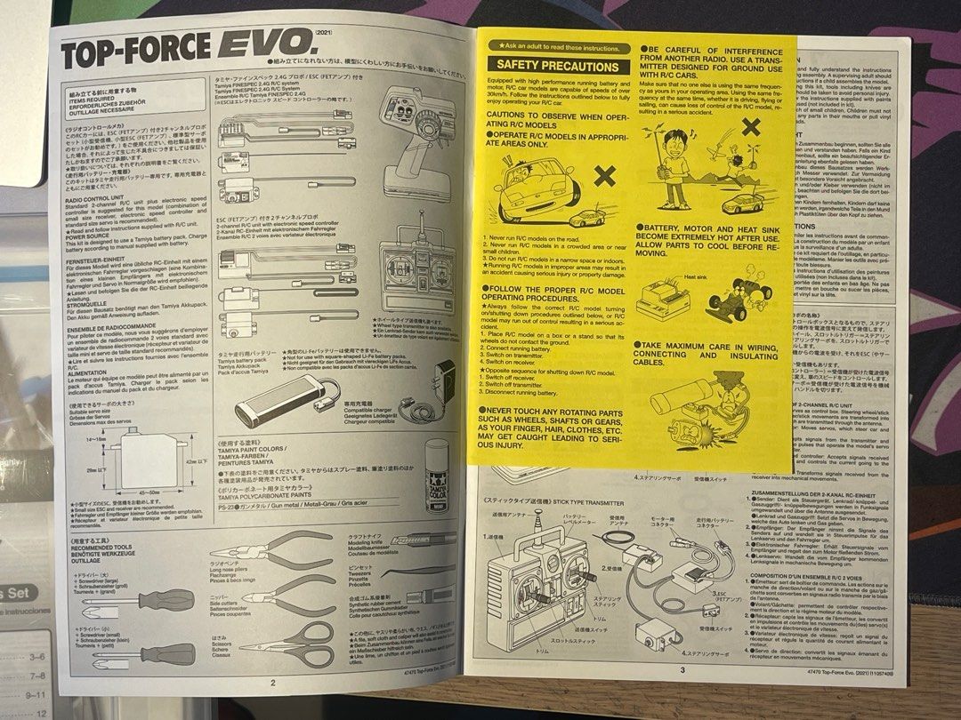 Tamiya Top Force EVO original instruction/assembly manual in pristine