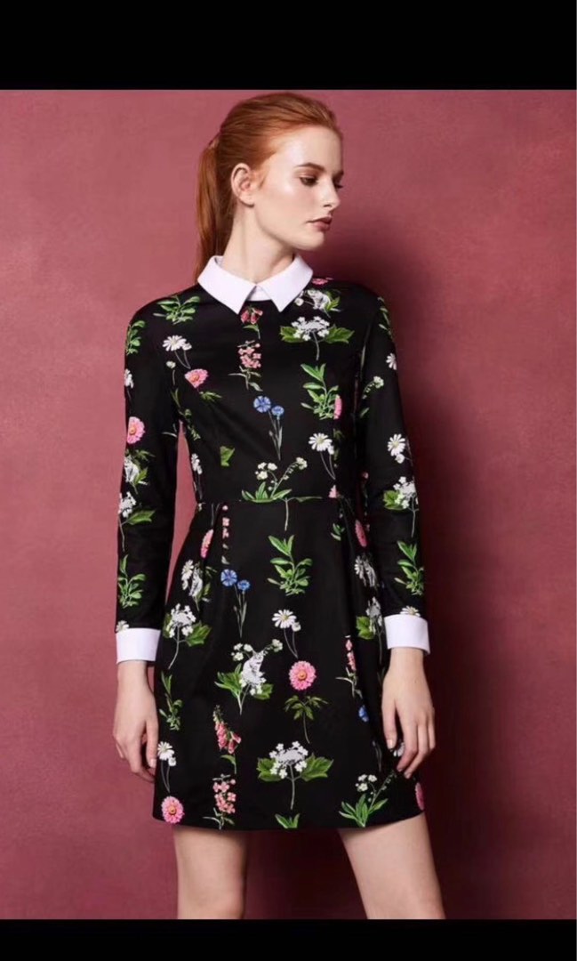 Ted Baker Dress with Pockets Preppy Style Floral Women s Fashion Dresses Sets Dresses on Carousell