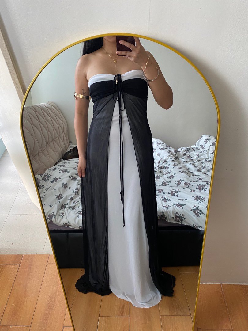 B darlin black and white dress 2025