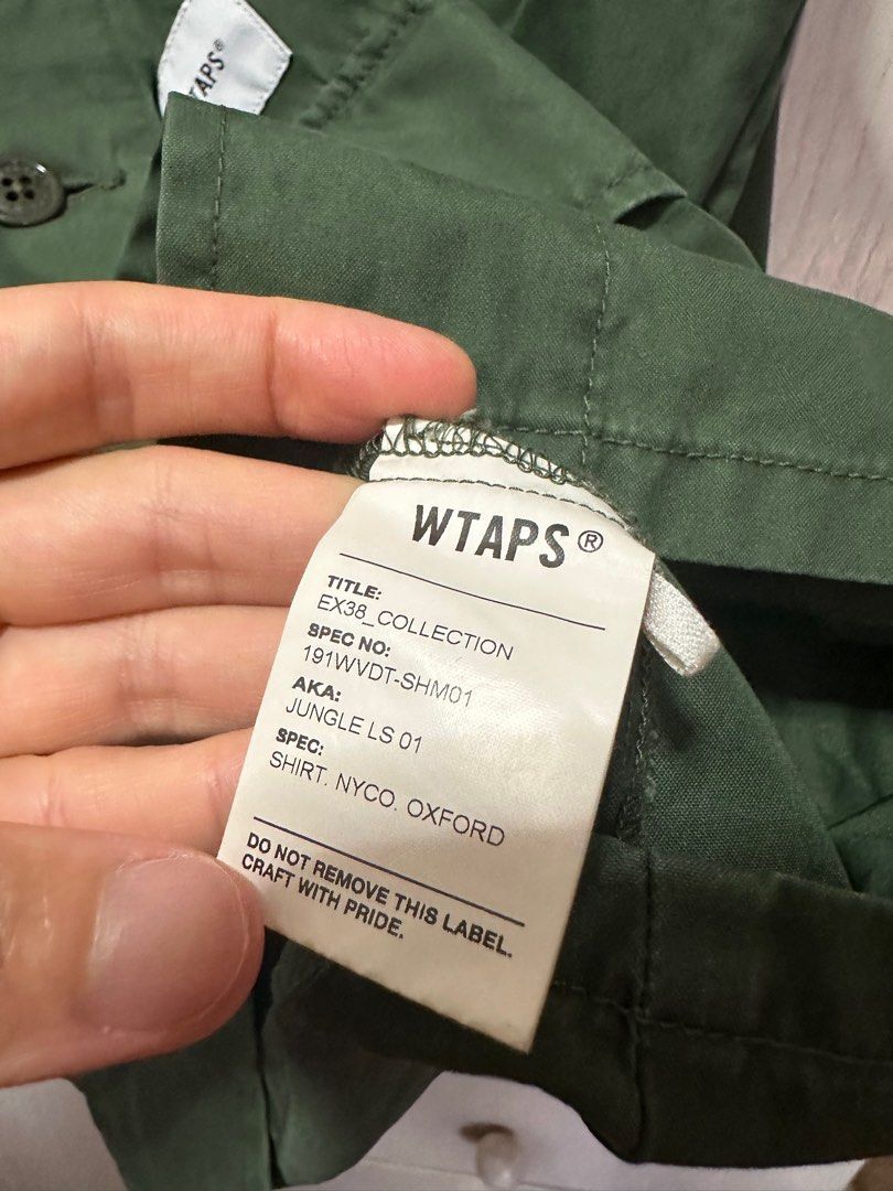 WTAPS 19SS JUNGLE LS 01 SHIRT NYCO OXFORD OLIVE DRAB Size X