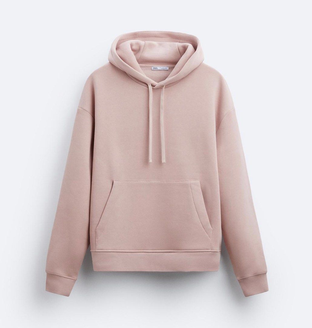 ZARA MAN Dusty Pink Hoodie Men s Fashion Coats Jackets and Outerwear on Carousell