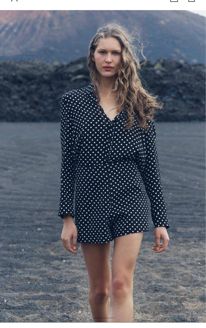 short polka dot dress zara POLKA DOT BANDEAU DRESS - Ecru / Red