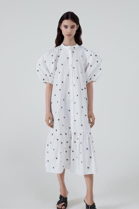green emerald velvet dress ZARA. Short dress with embroidered details. Ts  Hibuy market