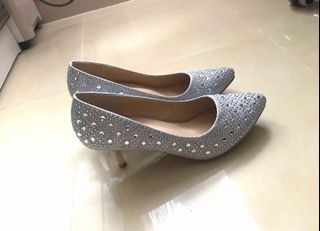 銀色高踭鞋 宴會鞋 女神鞋 謝師宴 結婚鞋 婚紗鞋64236132098691110