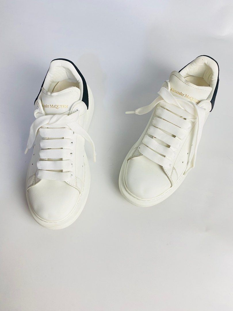 A L E X A N D E R M C Q U E E N pelle s. gomma Larry daim sneakers Size 38 24.5cm Unisex FREE shipping Luxury Sneakers Footwear on Carousell