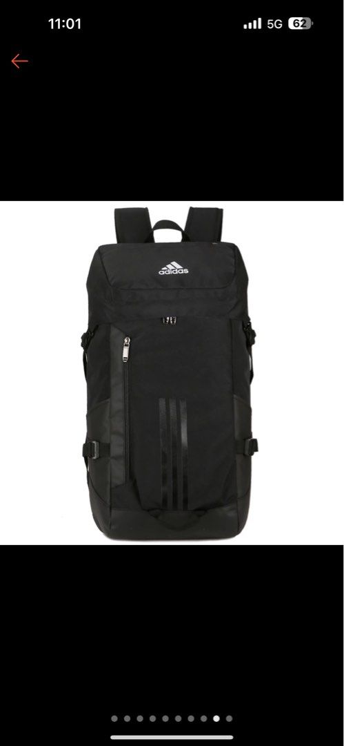 adidas 60l outdoor sport backpack Stadium 3 Two mesh water bottle pockets fit up to 32 oz bottles adidas Backpack Black - Originals