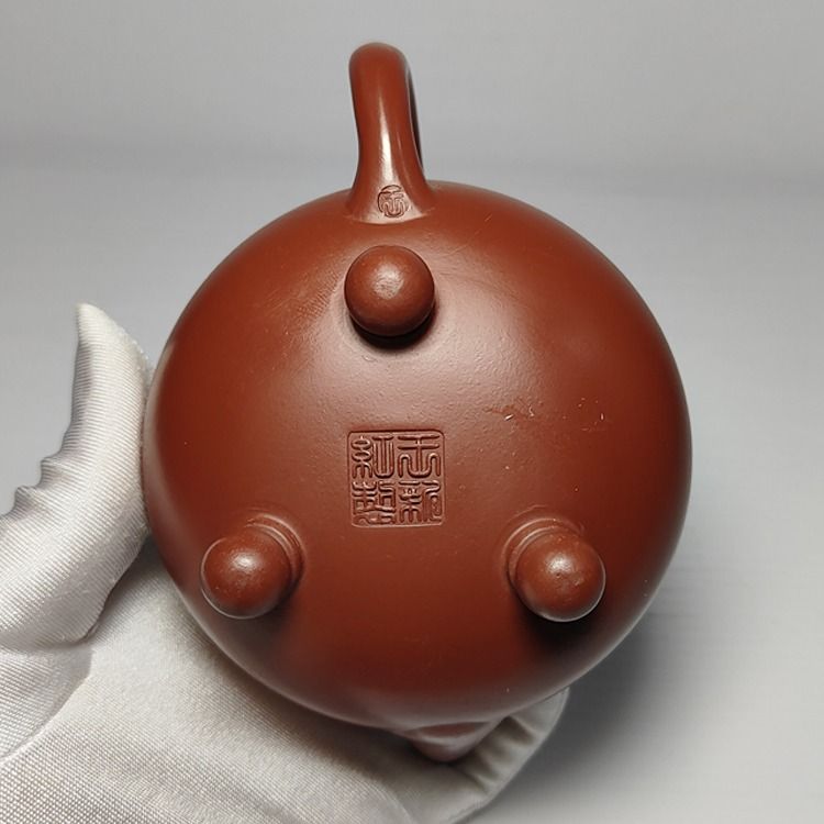 Ago壺聚三足爐鼎頂級大紅袍王新紅紫砂壺茶壺G0128, 書籍、休閒與玩具