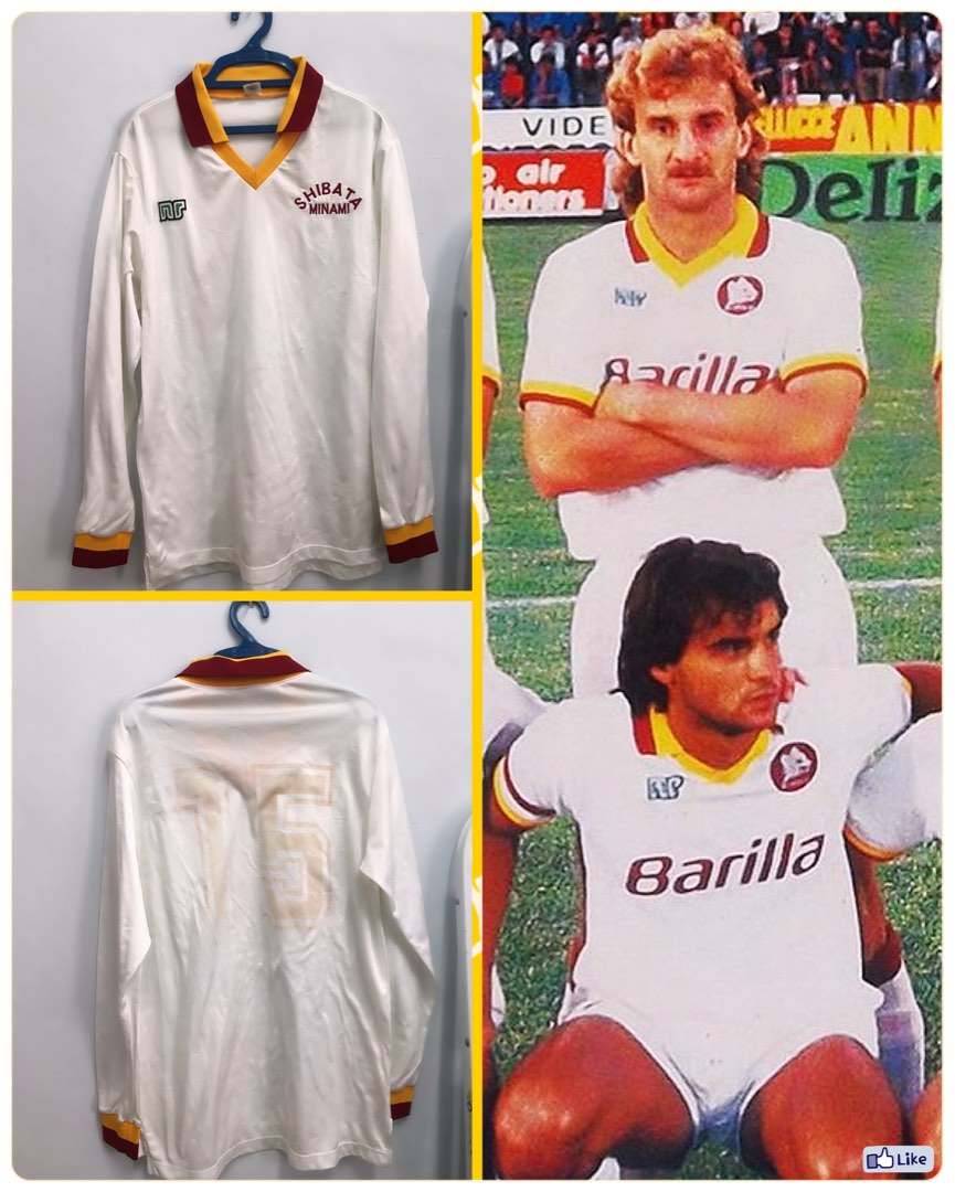 As Roma 91/92 LS Template Away Jersey, Men's Fashion, Activewear on ...