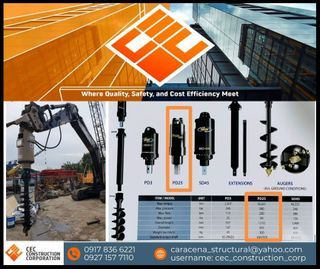 Auger for Rent by CEC Construction Corporation