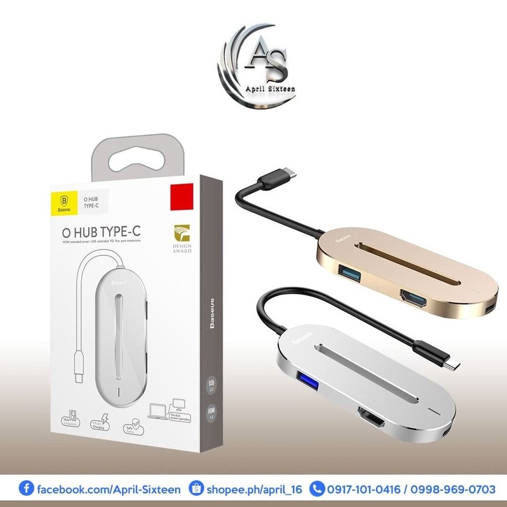 Baseus O Hub Type-C (Category: Other Mobile & Gadget Accessories) located in Manila. Submitted by april.sixteen (Listing ID 1315761118, Image 1). Description: HDMI Extended Screen USB Extended PD Five Port Extensions #widecompatibility #efficientcharging #dualscreenoperation #ohubtypec Available: 1 stock.