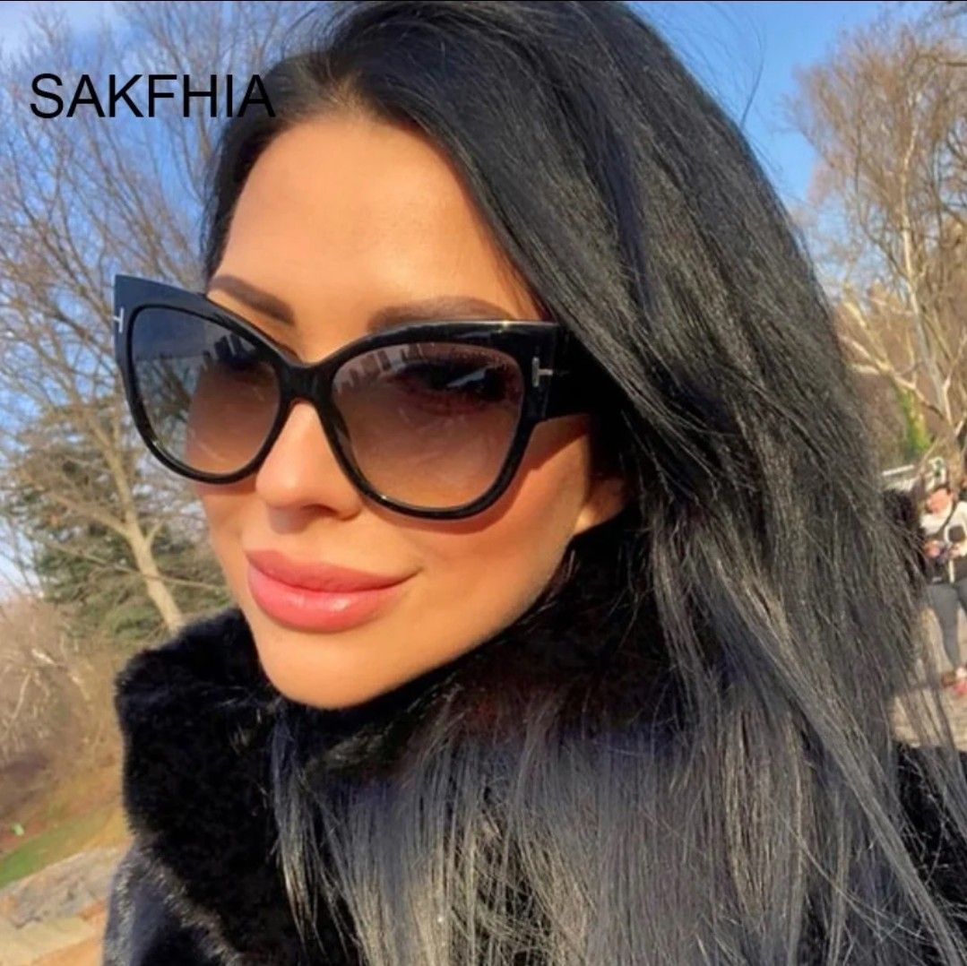 Big Frame Sunglasses Woman Luxury Brand Sun Glasses For Female Fashion Cat Eye Gradient Shades
