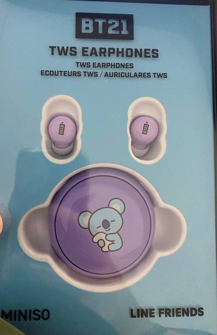 BNWT BT21 Earphones MINISO LINE FRIENDS