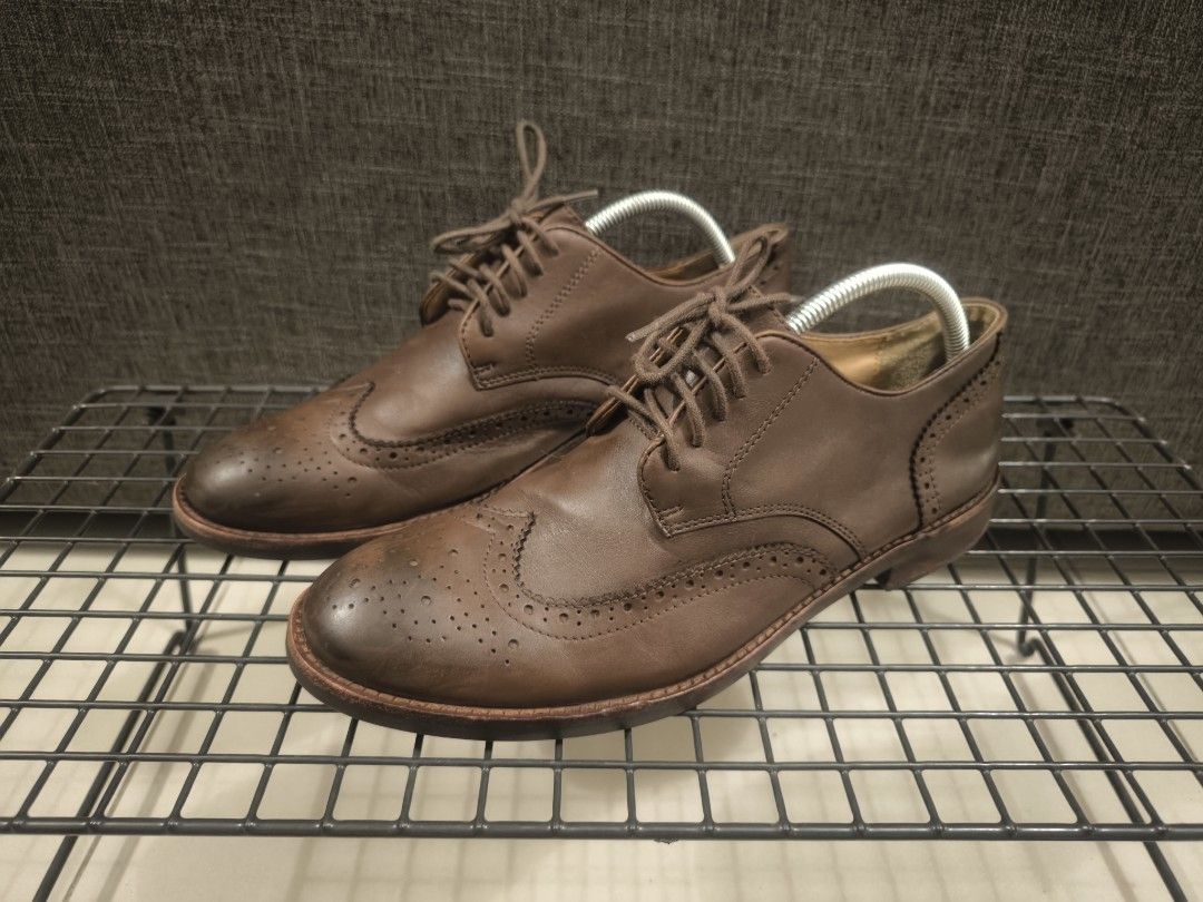 Burberry Brogues Wing Tip Brown Leather Shoes UK9 US10 EU43 Men s Fashion Footwear Dress shoes on Carousell