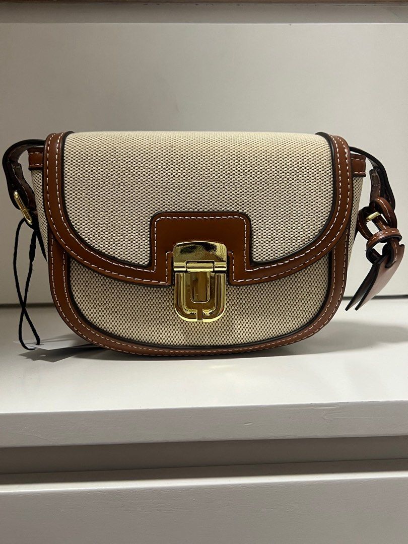 Canvas and Leather Crossbody Bag Women s Fashion Bags Wallets Cross body Bags on Carousell