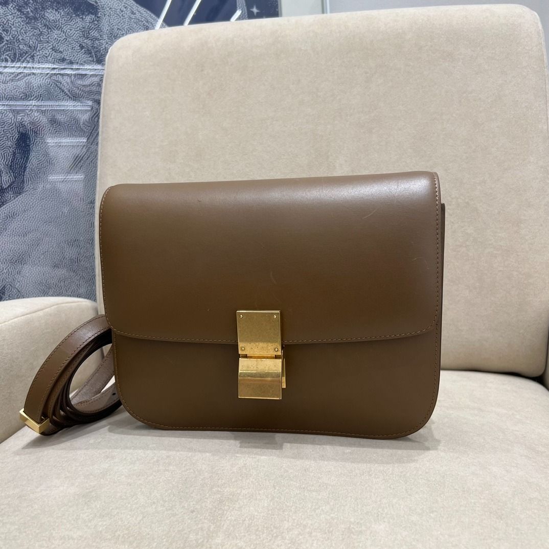 Celine Classic Box Medium in Caramel Brown, Women's Fashion, Bags ...