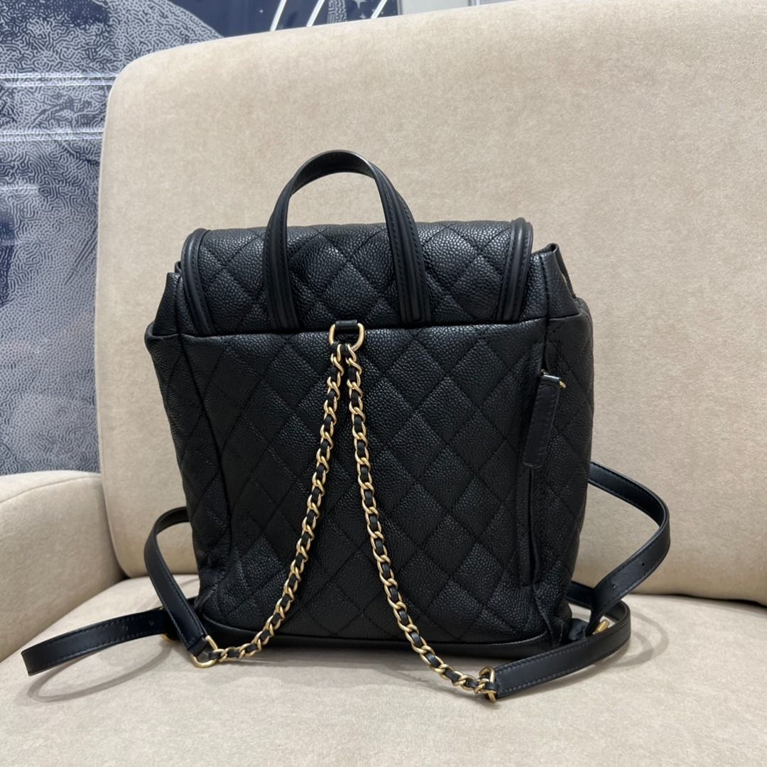 Chanel Filigree Backpack in Black Women s Fashion Bags Wallets Backpacks on Carousell