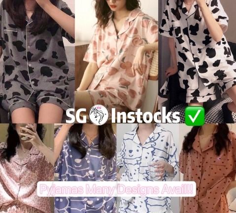 CHEAP BUTTON DOWN 2 SET PYJAMAS SLEEPWEAR HOMEWEAR FOR LADIES MANY DESIGNS COMFORTABLE Women s Fashion Tops Blouses on Carousell
