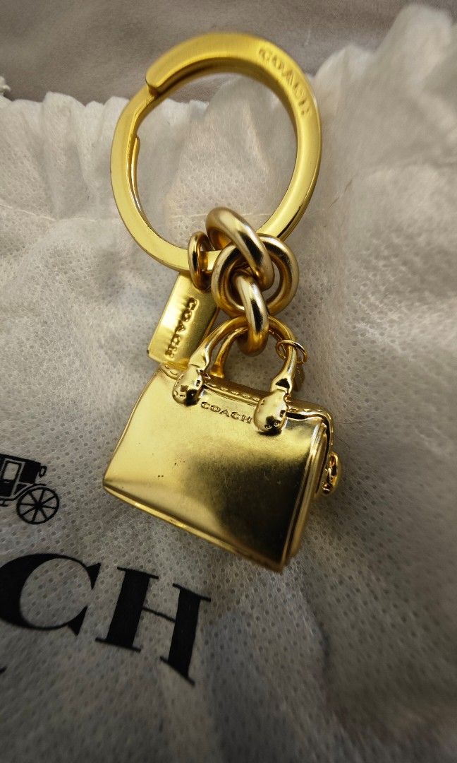 COACH gold Keychain