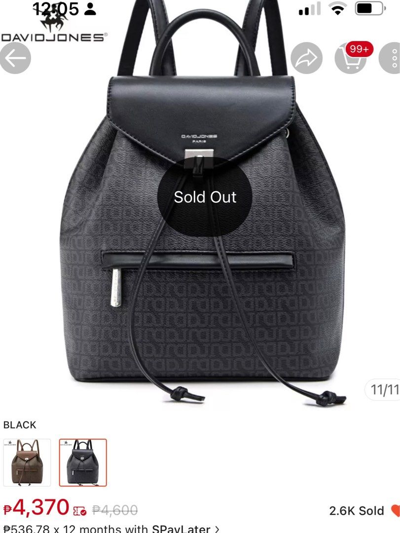 David Jones Paris Backpack Women s Fashion Bags Wallets Backpacks on Carousell