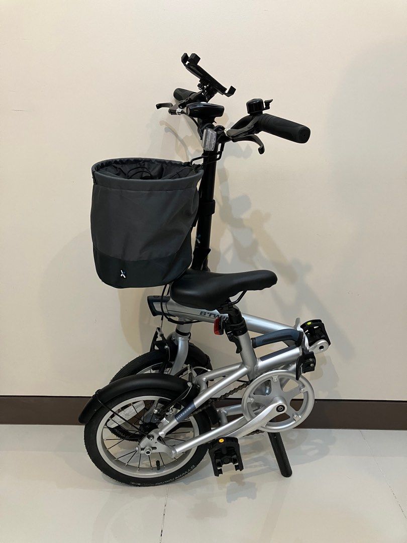 Decathlon Folding Bicycle Cloth Front Basket 10L