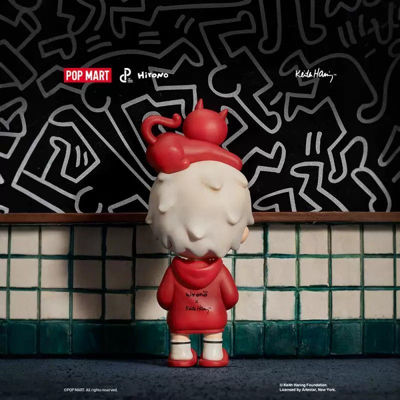 EXCLUSIVE! POPMART] POPMART HIRONO X KEITH HARING CAT ON THE HEAD