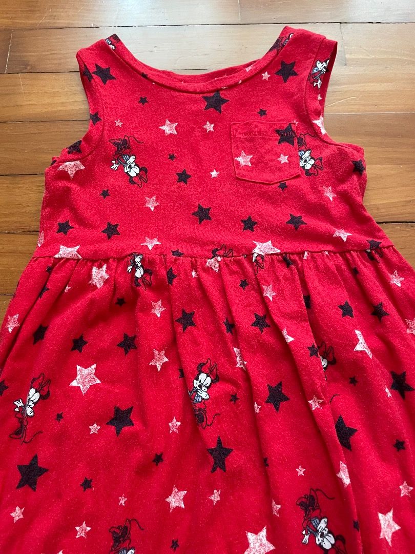 GAP Kids 4 5 Years Old Girl Disney Minnie Mouse Print Red Dress