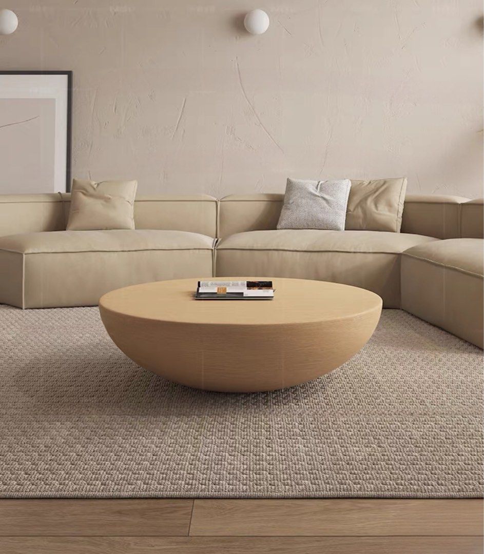 GIBONS Minimalist Round Coffee Table, Furniture & Home Living ...