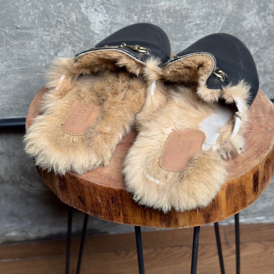 Gucci Princetown Fur Slipper Gucci Princetown GG Velvet Fur Loafer